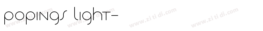 popings light字体转换